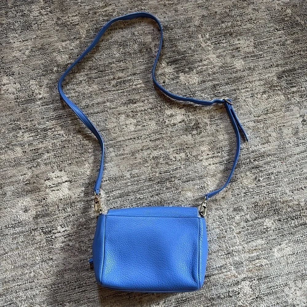 Talbots Blue Leather Crossbody Bag - adjustable straps - great condition